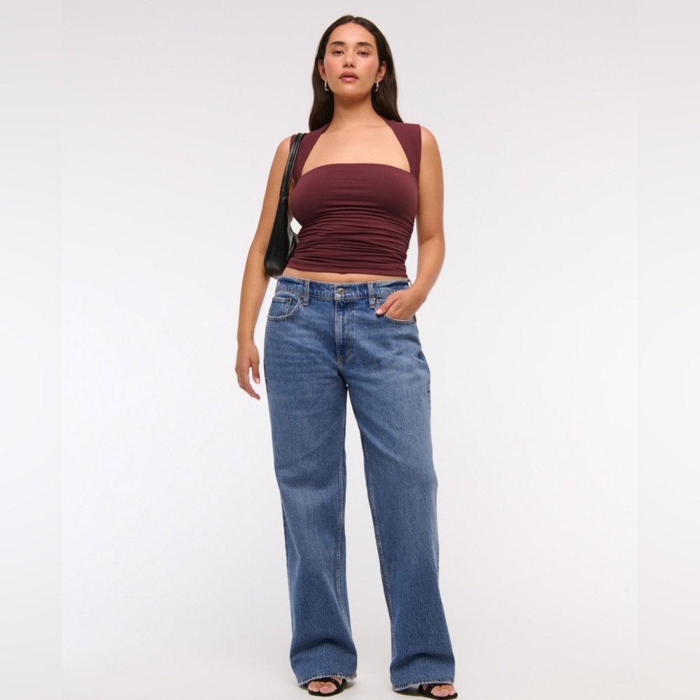 Abercrombie & Fitch Low Rise Baggy Jean 
Vintage Comfort Stretch SZ 32/14